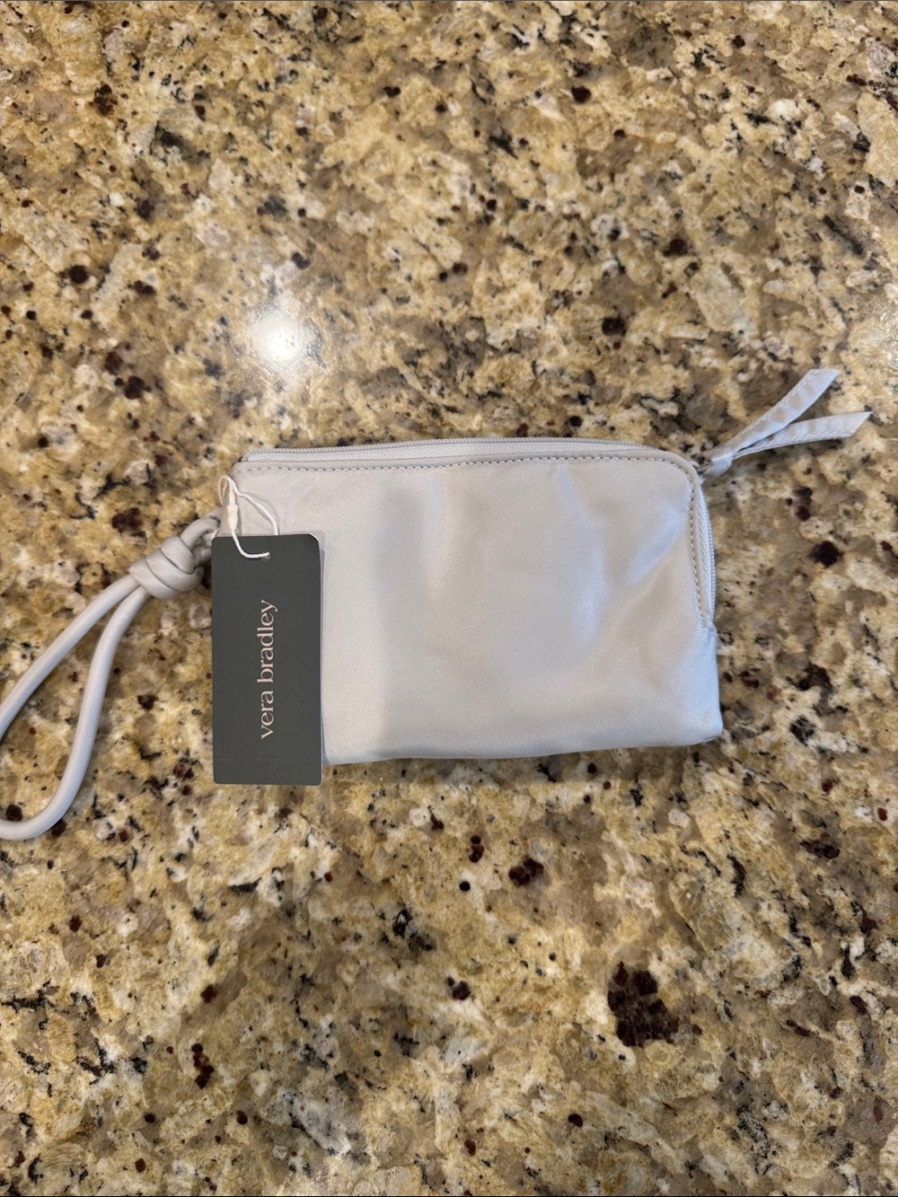 Vera Bradley Light Silver Wristlet Clutch NWT
